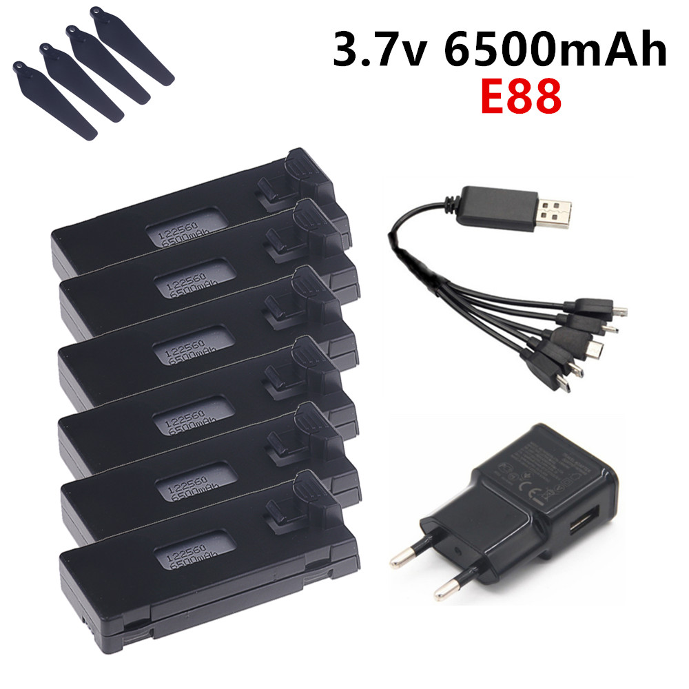 Eachine Drone E58 - 3.7V 6500mAh ลิโพแบตเตอรี่สำหรับ E88 E88PRO E525