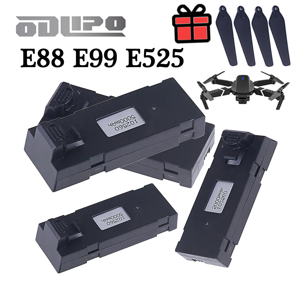 Eachine Drone E58 - แบตเตอรี่ลิโพ E88 3.7V 5000mAh สำหรับโดรน แบตเตอรี่สำรอง