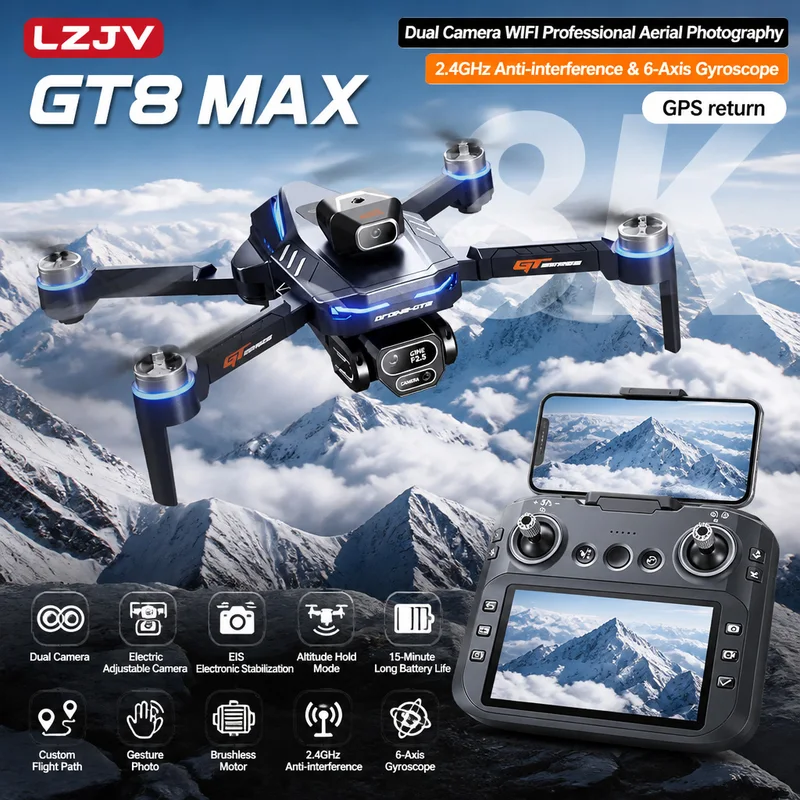 Drone Gps Module - GT8 Max โดรนพับได้ 8K HD กล้องคู่ระดับมืออาชีพ