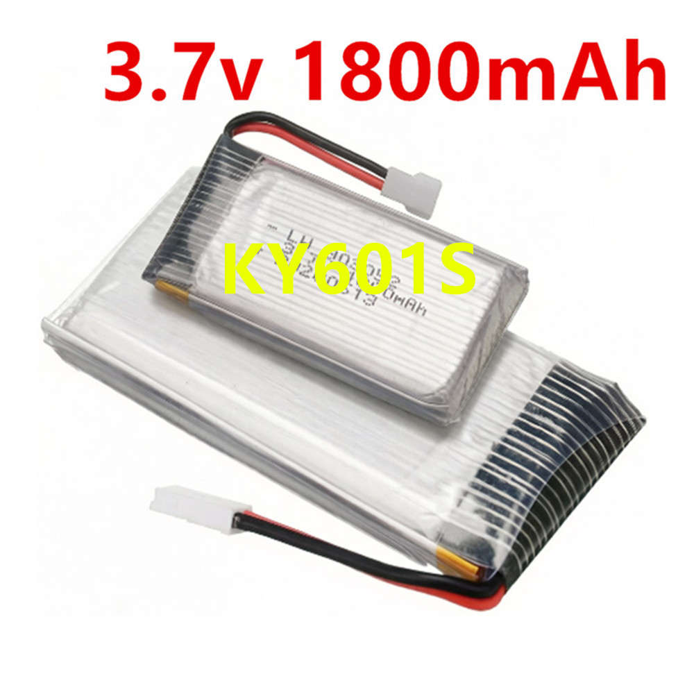 Eachine Drone E58 - แบตเตอรี่โดรนขนาดเล็ก 3.7V 1800mAh รุ่น KY601S พร้อมหัวเสียบ