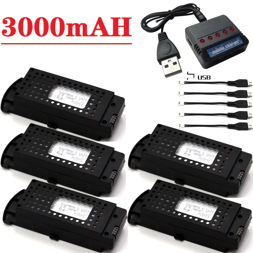 Q6 โดรนแบตเตอรี่ 3.7V 3000mAh  - Eachine Drone E58 บทวิจารณ์และราคา