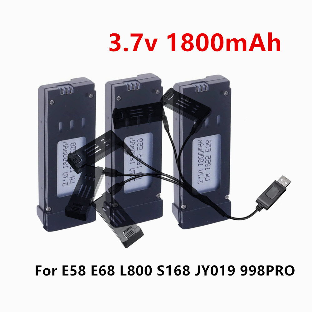 3.7V 1800mAh แบตเตอรี่ลิเธียมส - Eachine Drone E58 บทวิจารณ์และราคา